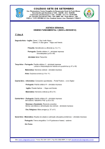 06/05 Agenda Semanal - 1º ao 5º ano (05/05 a 09/05)