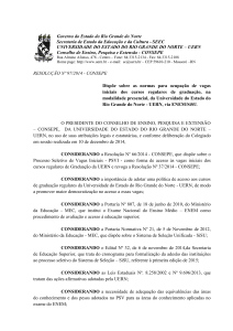 Resolução 97/2014 - NORMAS INGRESSO ENEM SISU