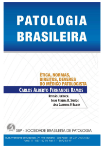 Capítulo I Arquivos Médicos - Sociedade Brasileira de Patologia
