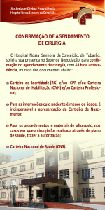 Orientações para cirurgias - Hospital Nossa Senhora da Conceição