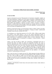 1 Crescimento e Política Fiscal: Lições da Itália e da Irlanda Rubens