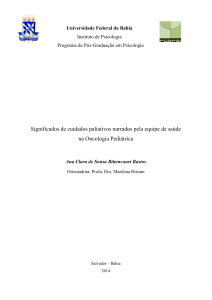 Significados de cuidados paliativos narrados pela equipe de saúde