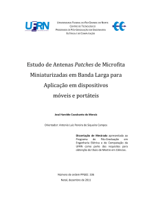 Estudo de Antenas Patches de Microfita Miniaturizadas em