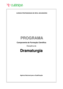 Dramaturgia - Agência Nacional para a Qualificação e o Ensino