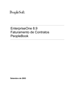 EnterpriseOne 8.9 Faturamento de Contratos PeopleBook