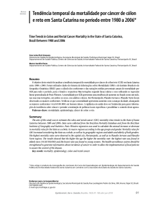 Tendência temporal da mortalidade por câncer de cólon e reto em