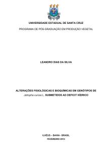 Alterações fisiológicas e bioquímicas em - NBCGIB