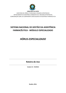 hórus-especializado - Ministério da Saúde