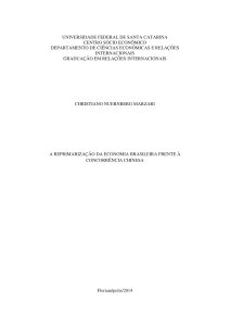 A REPRIMARIZAÇÃO DA ECONOMIA BRASILEIRA FRENTE A