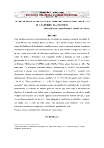 PRÁTICAS ALIMENTARES DE PORTADORES DE DIABETES