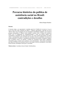 Percurso histórico da politica de assistência social no Brasil