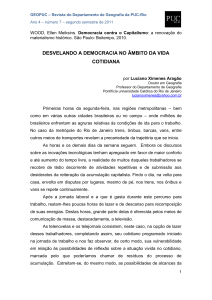 Democracia contra o Capitalismo - GeoPUC - PUC-Rio