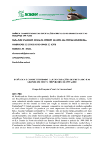 DINÂMICA E COMPETITIVIDADE DAS EXPORTAÇÕES