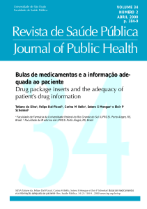 Drug package inserts and the adequacy of patient`s drug information