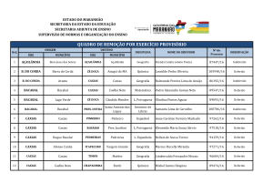 QUADRO DE REMOÇÃO POR EXERCÍCIO PROVISÓRIO