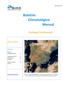 Boletim Climatológico, Abril 2013