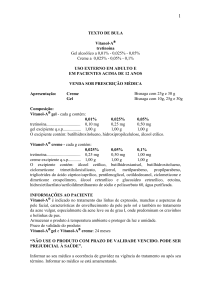 TEXTO DE BULA Vitanol-A tretinoína Gel alcoólico a 0,01%
