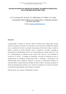 ESTUDO DO EFEITO DA ADIÇÃO DO GLICEROL AO