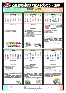 CALENDÁRIO PEDAGÓGICO - 2017