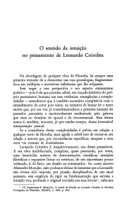 O sentido da intuição no pensamento de Leonardo Coimbra