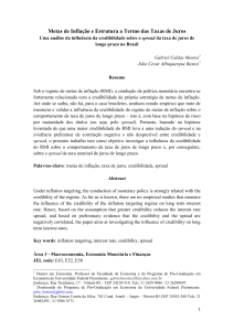 metas de inflação e estrutura a termo das taxas de juros