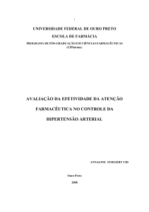 avaliação da efetividade da atenção farmacêutica no controle da