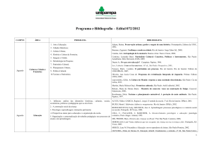 Programa e Bibliografia – Edital 072/2012