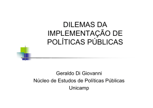 dilemas da implementação de políticas públicas