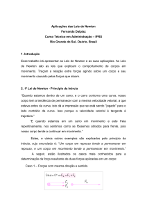 Aplicações das Leis de Newton Fernanda Dalpiaz