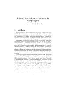 Inflação, Taxa de Juros e o Fenômeno da Ultrapassagem