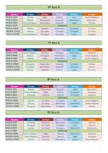 6º Ano A 7º Ano A 8º Ano A 9º Ano A