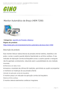 Monitor Automático de Braço (HEM-7200)