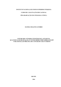 ESTUDO DOS ACHADOS CITOLÓGICOS E ANÁLISE