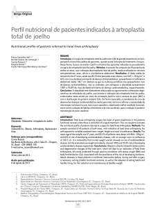 Perfil nutricional de pacientes indicados à artroplastia total de joelho