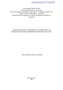 “casas de saúde” e assistência farmacêutica - BVS MS