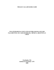 volatilidade da conta financeira do balanço de pagamentos