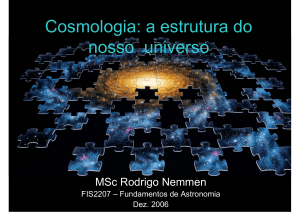 Cosmologia: a estrutura do nosso universo