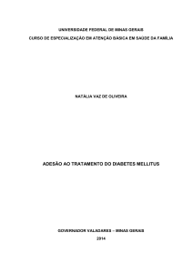 ADESÃO AO TRATAMENTO DO DIABETES MELLITUS