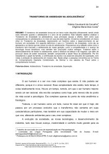 54 TRANSTORNO DE ANSIEDADE NA ADOLESCÊNCIA1 Fátima