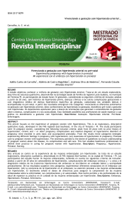 ISSN 2317-5079 Vivenciando a gestação com hipertensão arterial