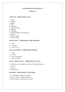 CONTEÚDO DE RECUPERAÇÃO TURMA 171 CIÊNCIAS