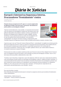 Europol e Interpol na Segurança Interna. Procuradores