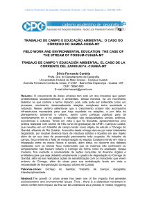 TRABALHO DE CAMPO E EDUCAÇÃO AMBIENTAL: O CASO DO