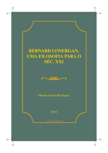 Bernard Lonergan, Uma Filosofia para o séc. XXI