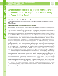 Variabilidade nucleotídica do gene HBB em pacientes com doença