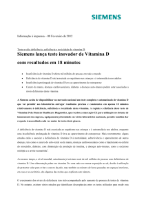 Siemens lança teste inovador de Vitamina D com resultados em 18