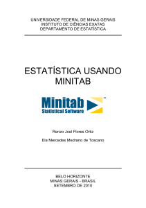 Estatística Usando Minitab - Departamento de Estatística