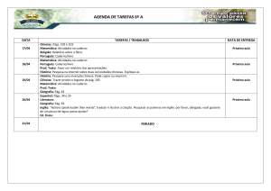 AGENDA DE TAREFAS 6º A