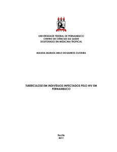 tuberculose em indivíduos infectados pelo hiv em pernambuco