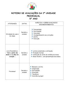 roteiro de avaliações da iiª unidade